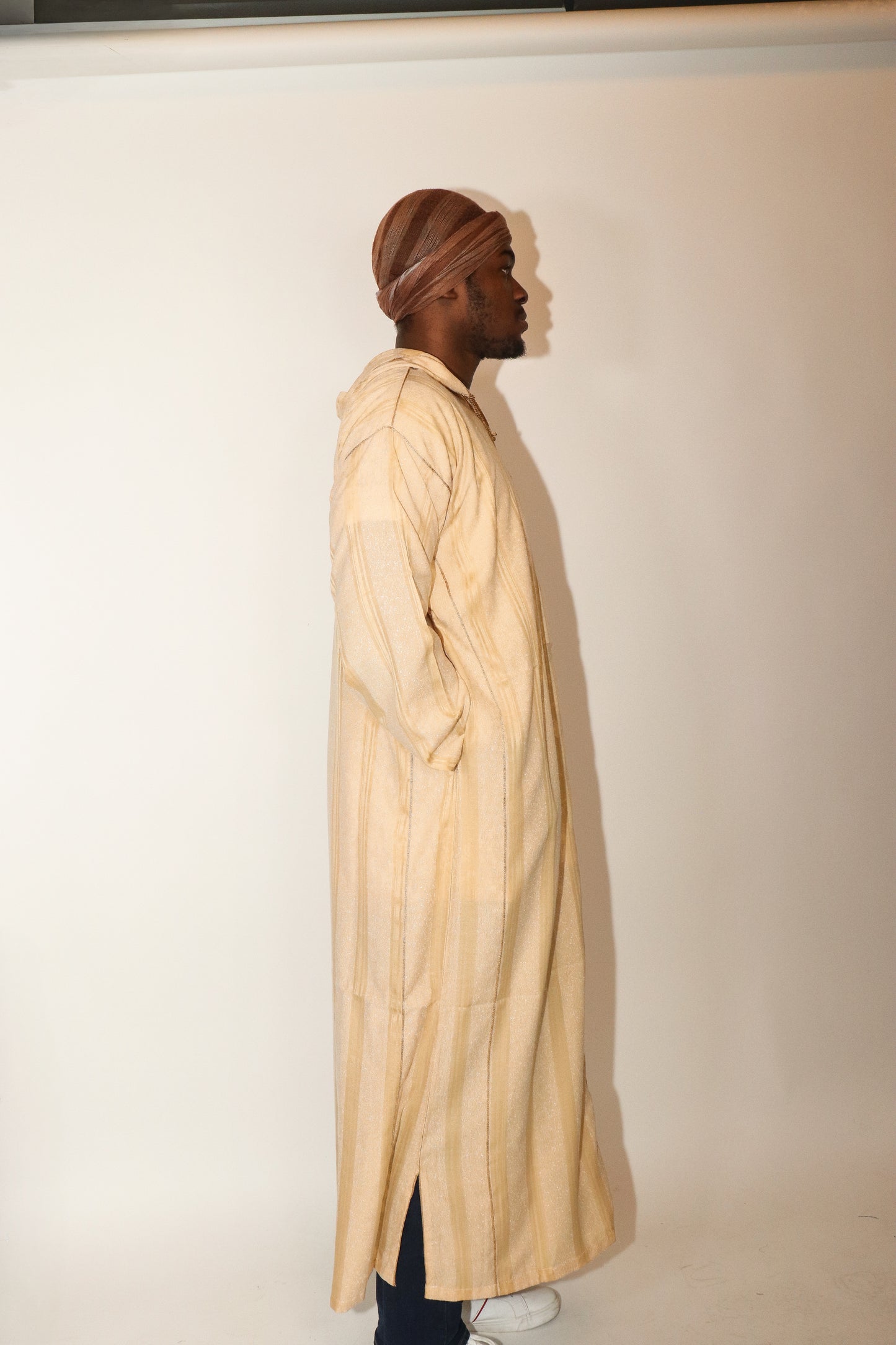Moroccan Hooded Djellaba - Tan