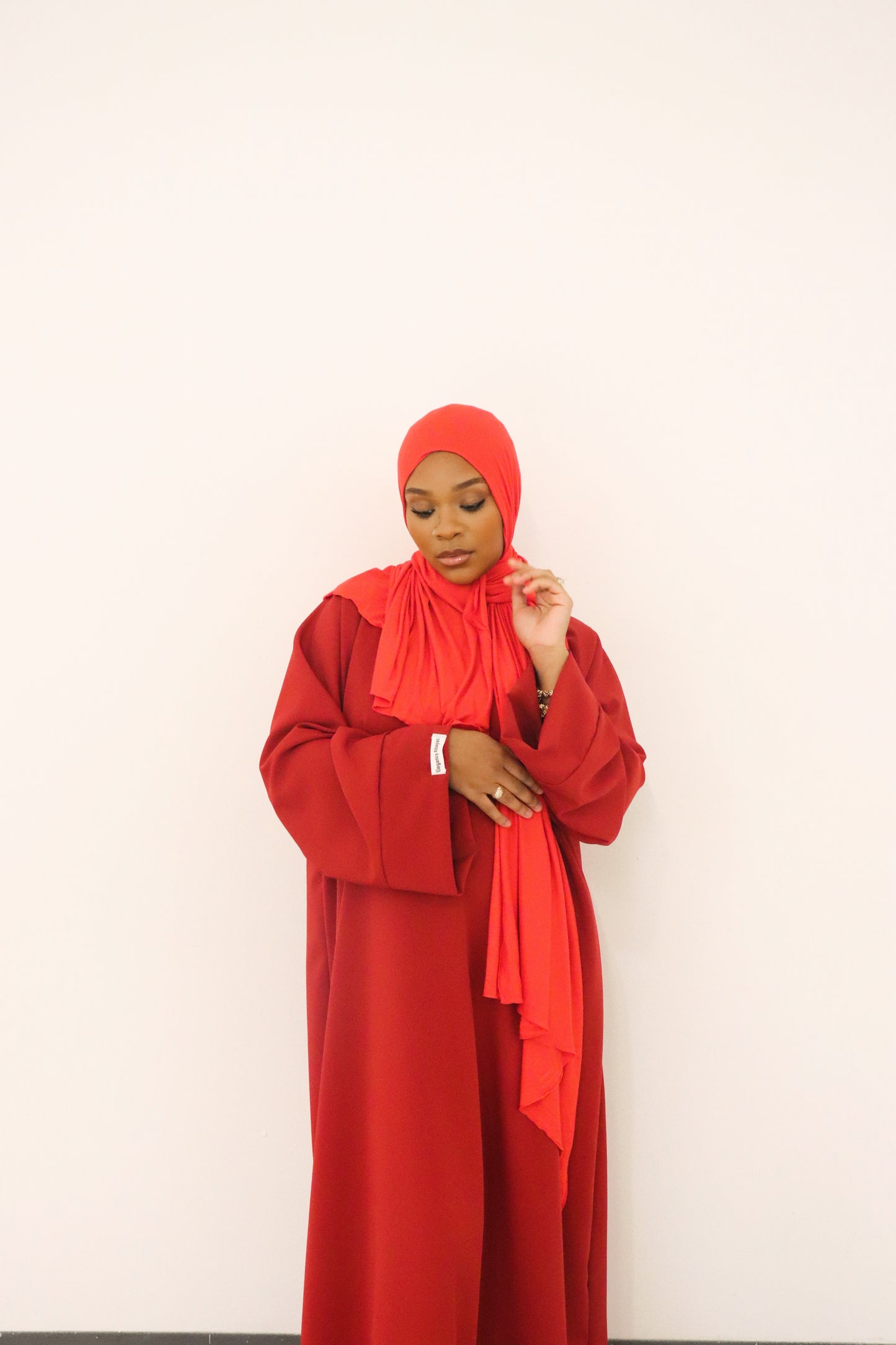 Linen Abaya Red