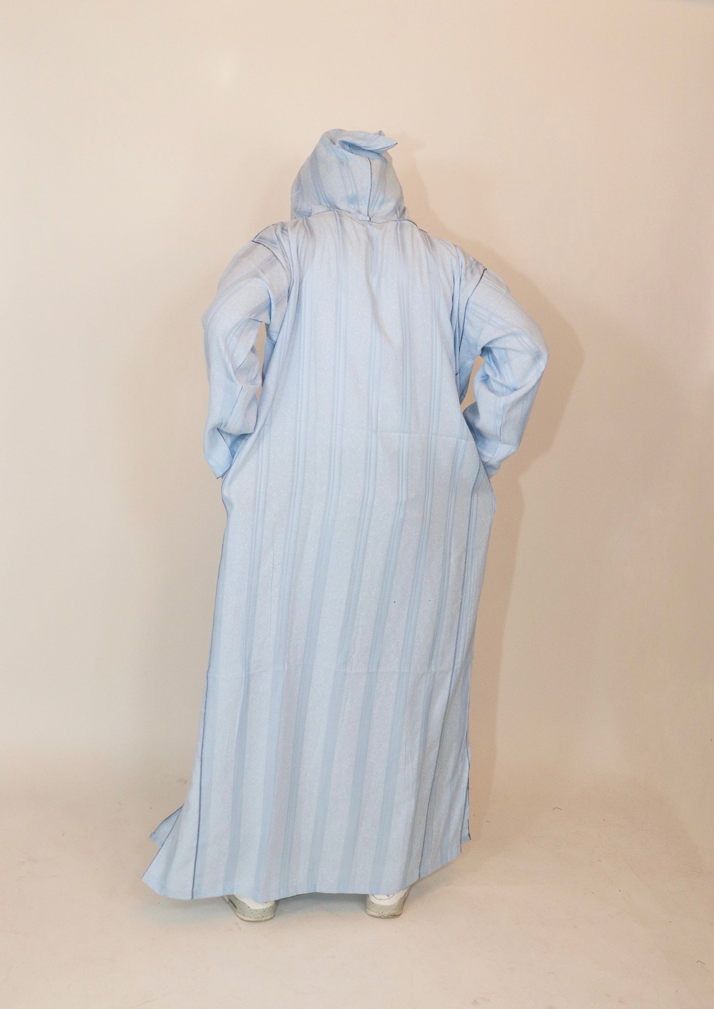 Moroccan Hooded Djellaba - Baby Blue