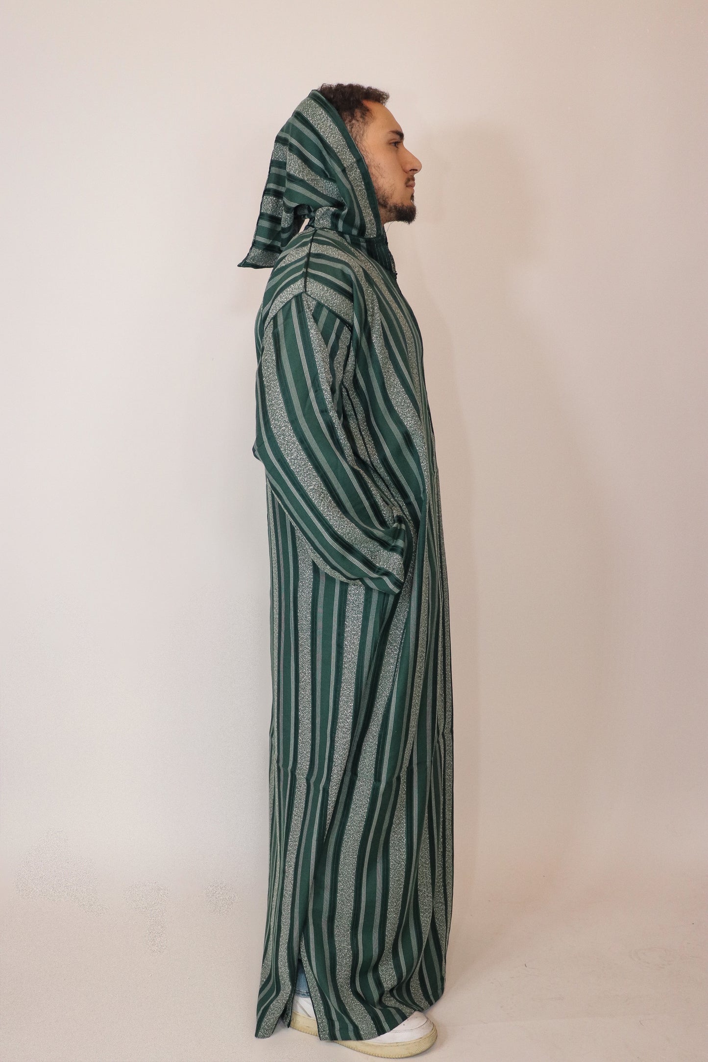 Moroccan Hooded Djellaba - Dark Green