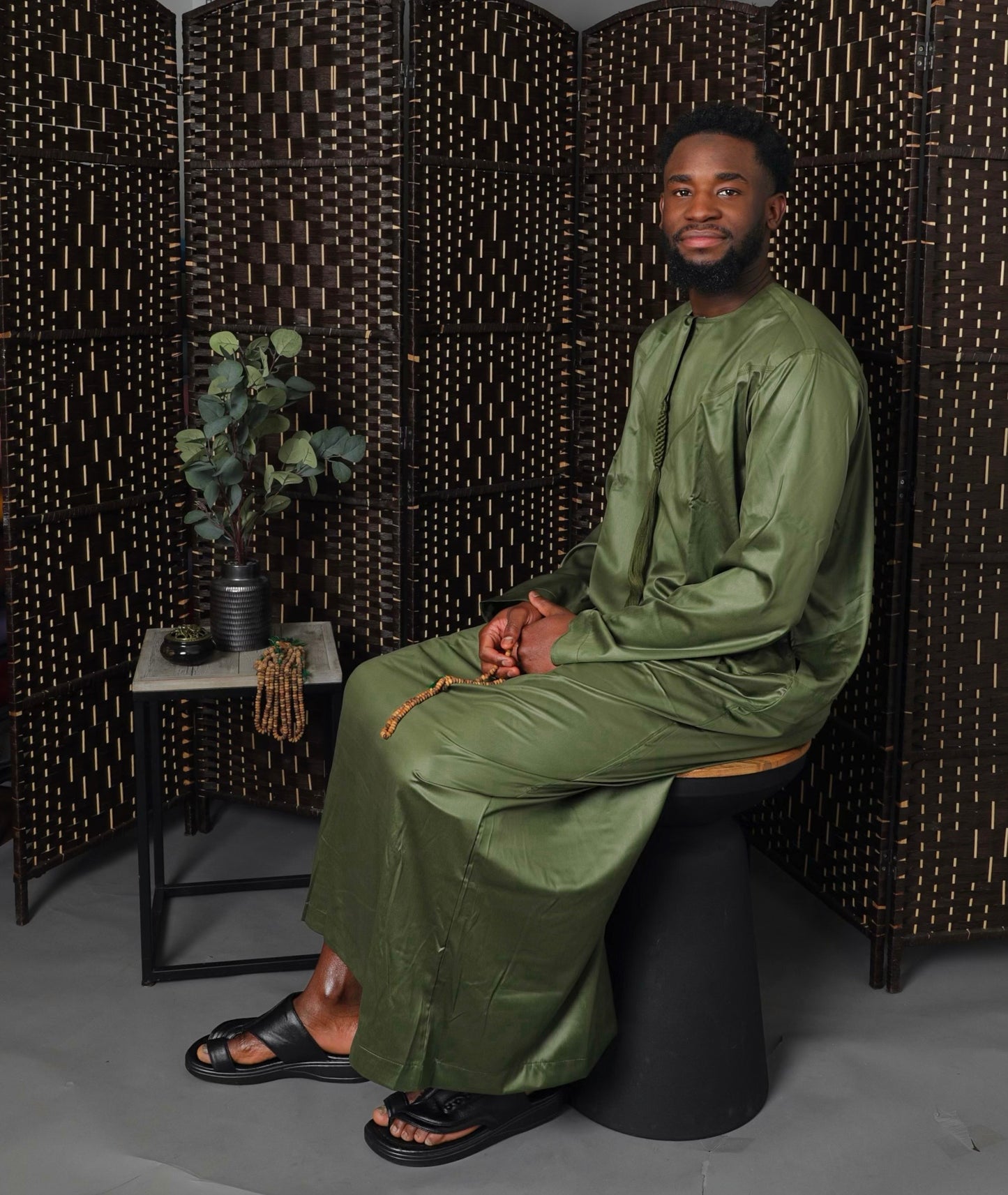 Emirati Thobe - Olive Green