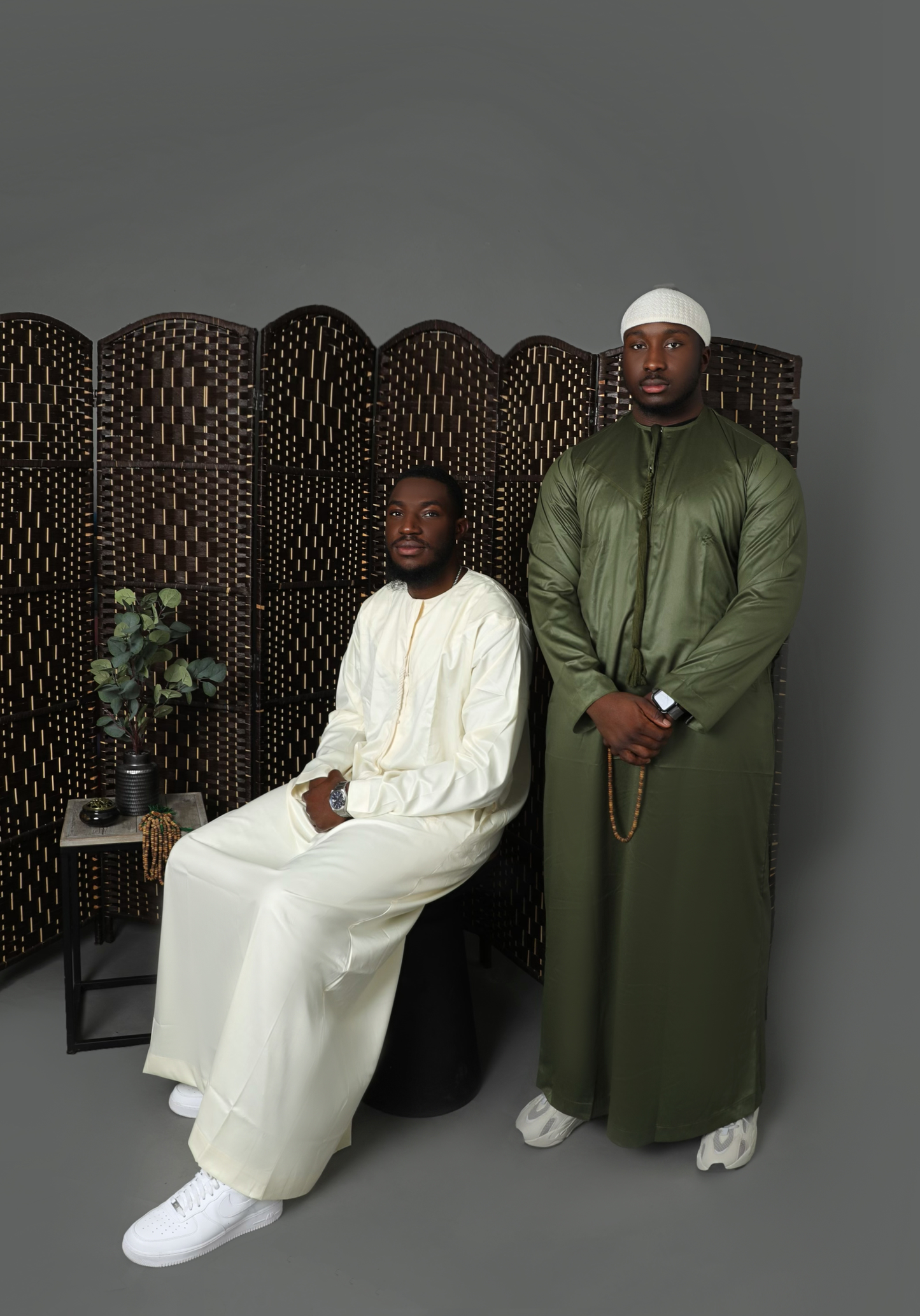 Emirati Thobe - Olive Green