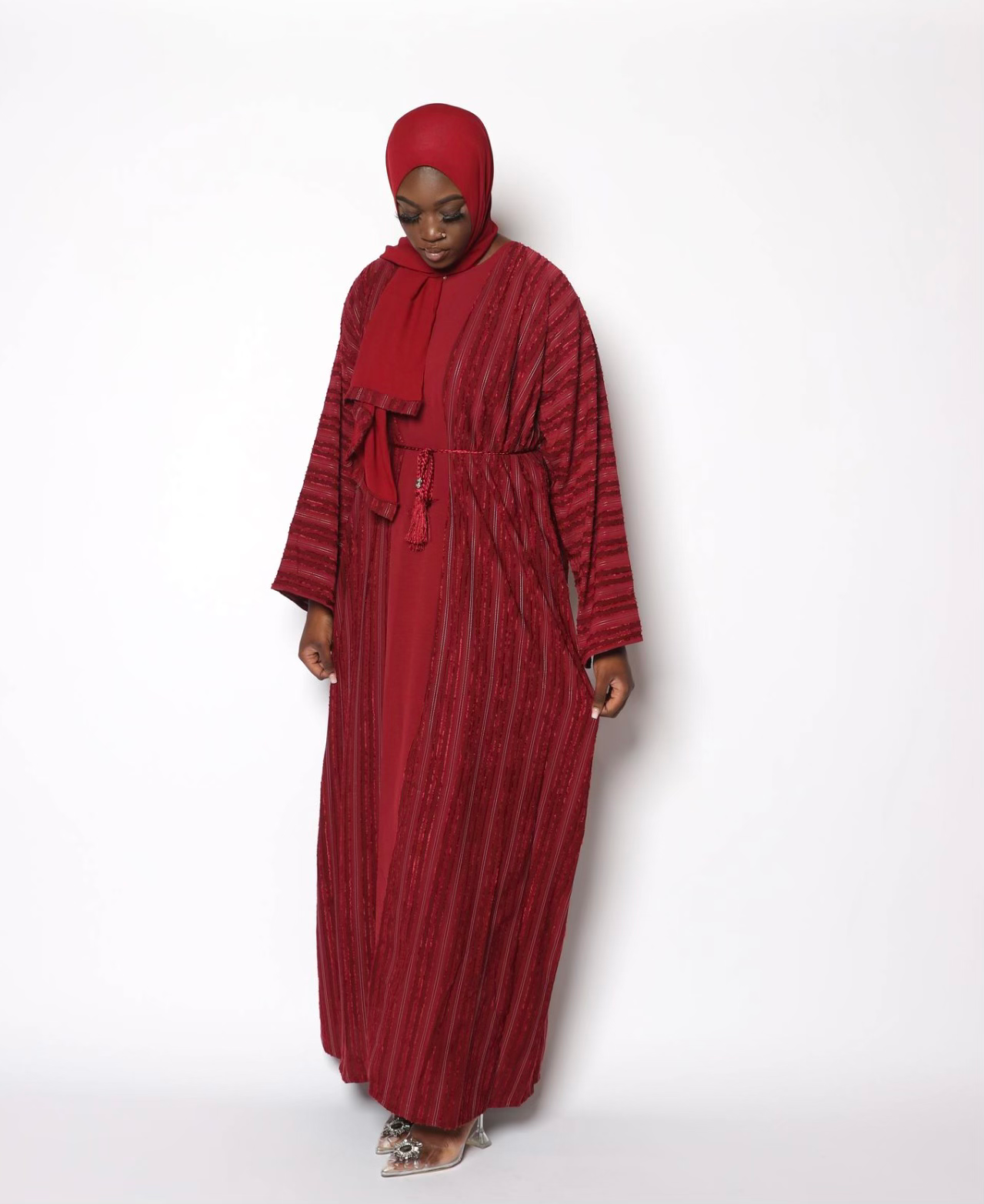 Mahreen Set (Burgundy)