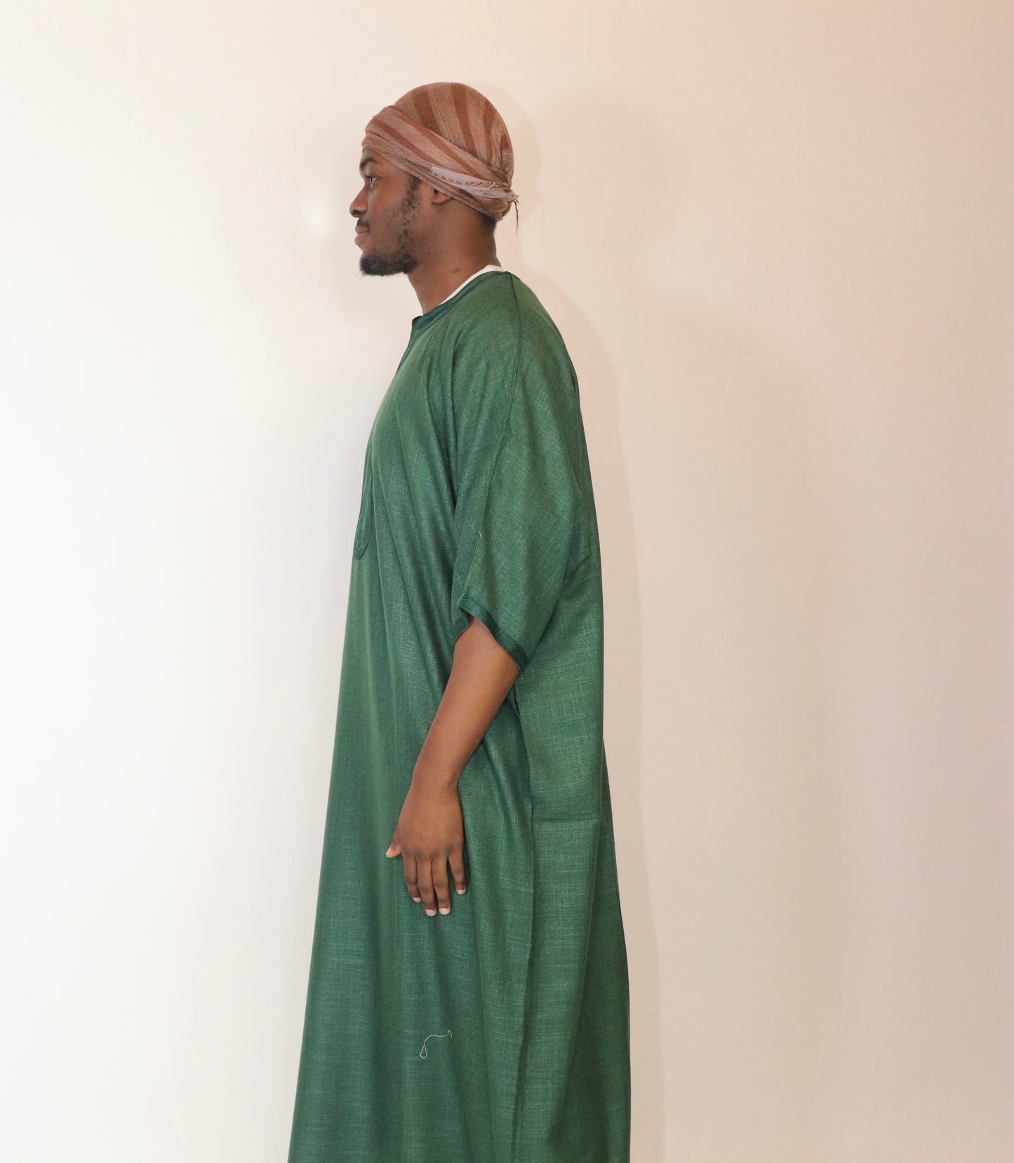 Essential Moroccan Thobe - Dark Green