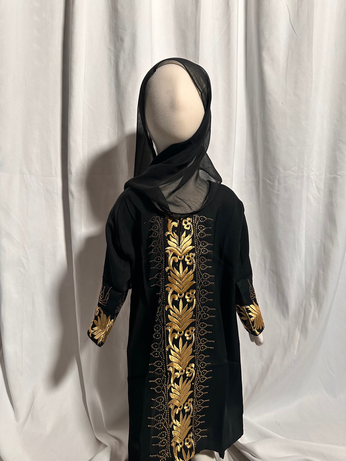 Gold/Black Baby Abaya