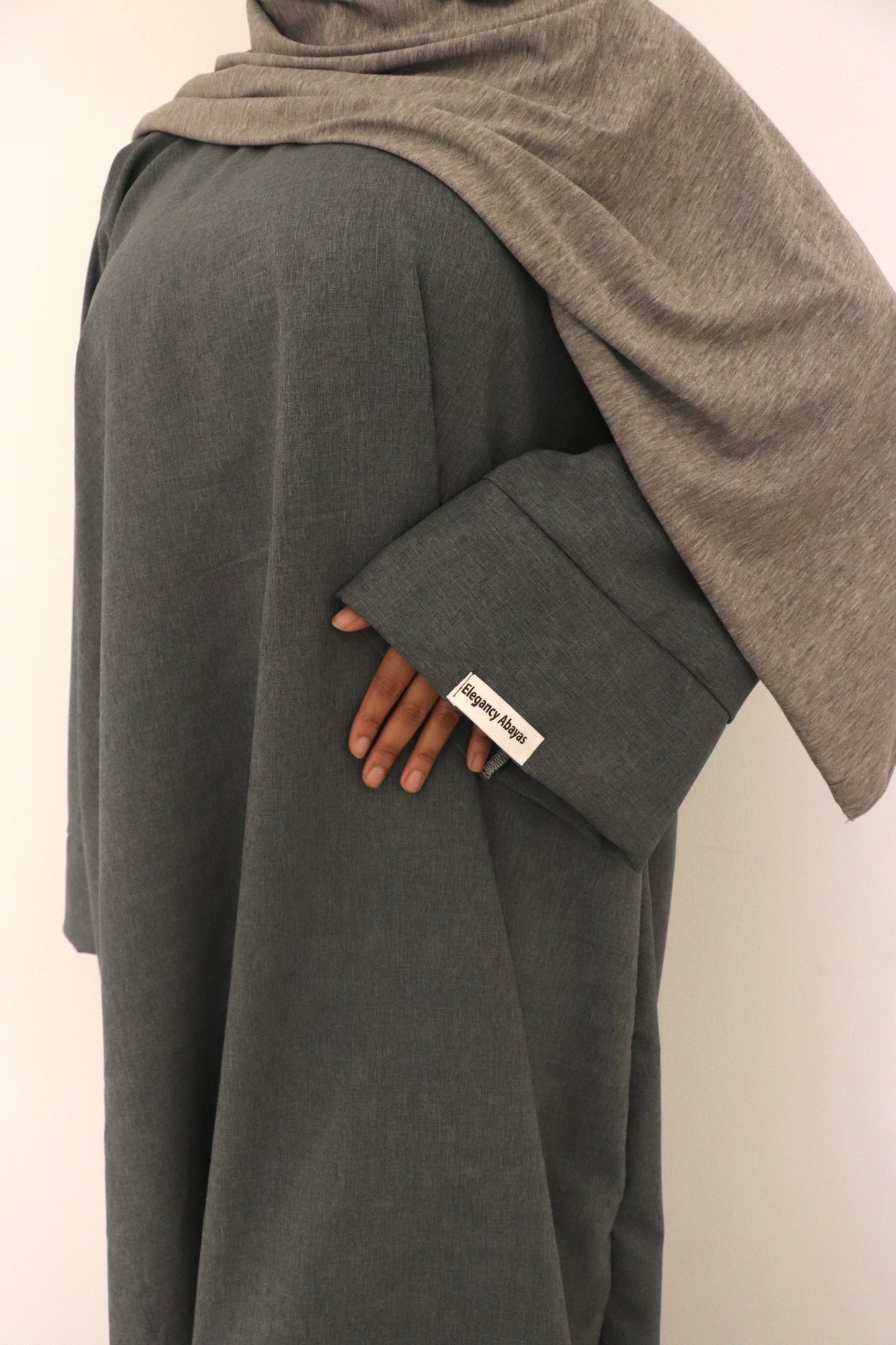 Linen Abaya Gray