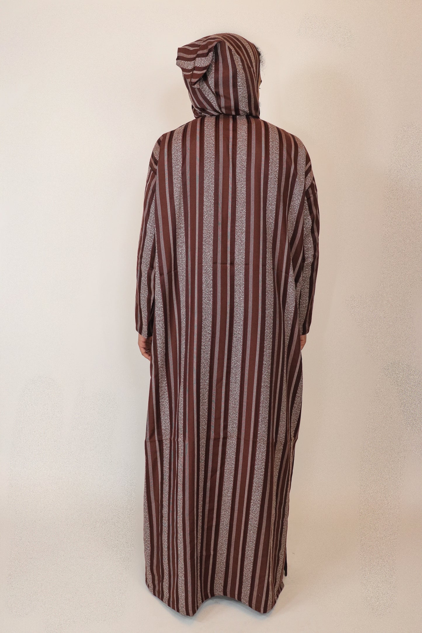 Moroccan Hooded Djellaba - Dark Brown