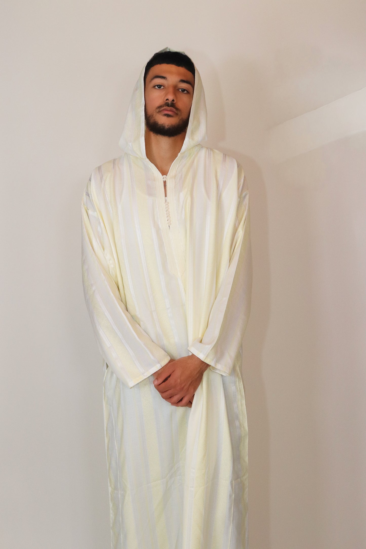 Moroccan Hooded Djellaba - Baby Yellow