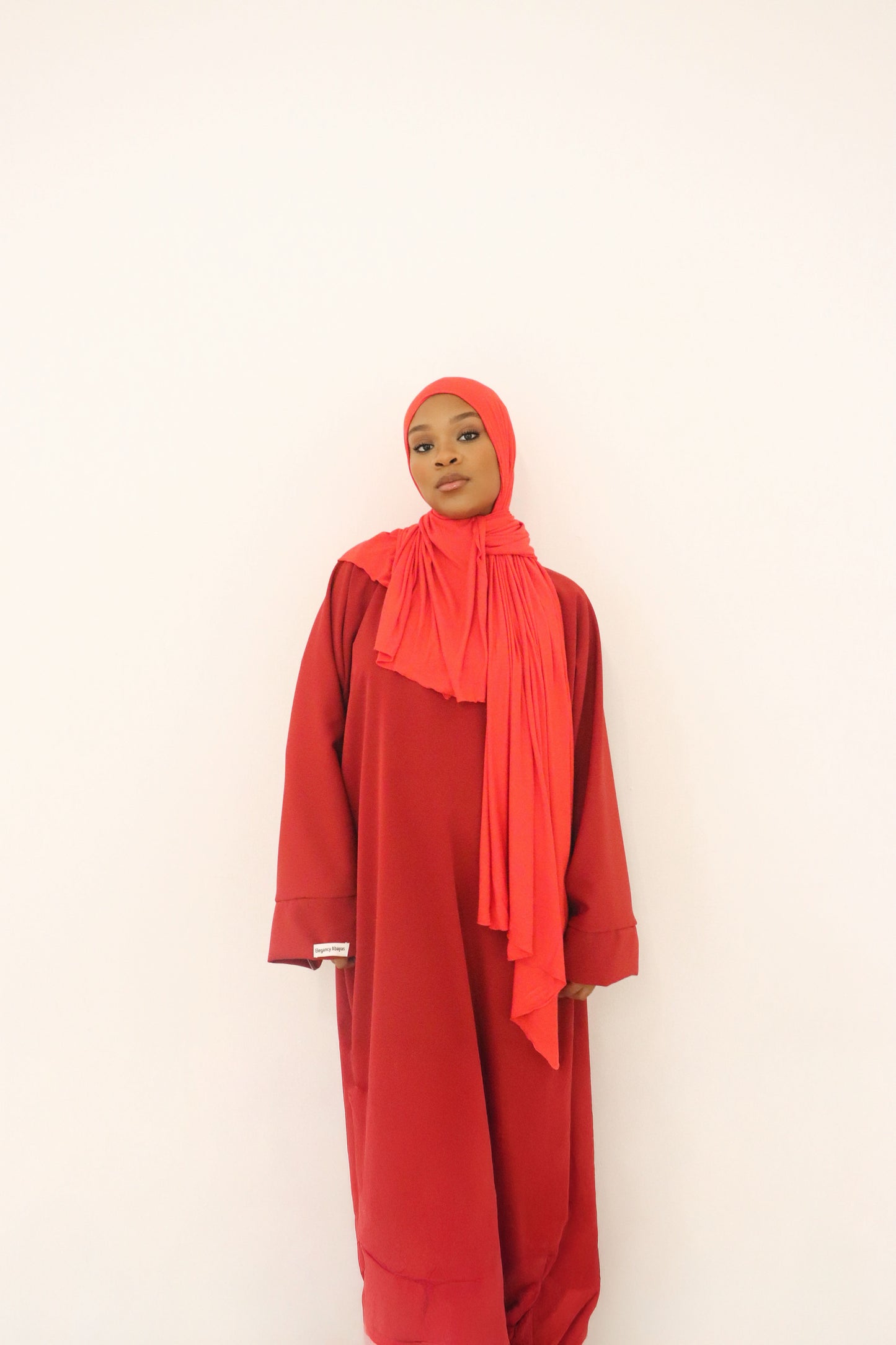 Linen Abaya Red