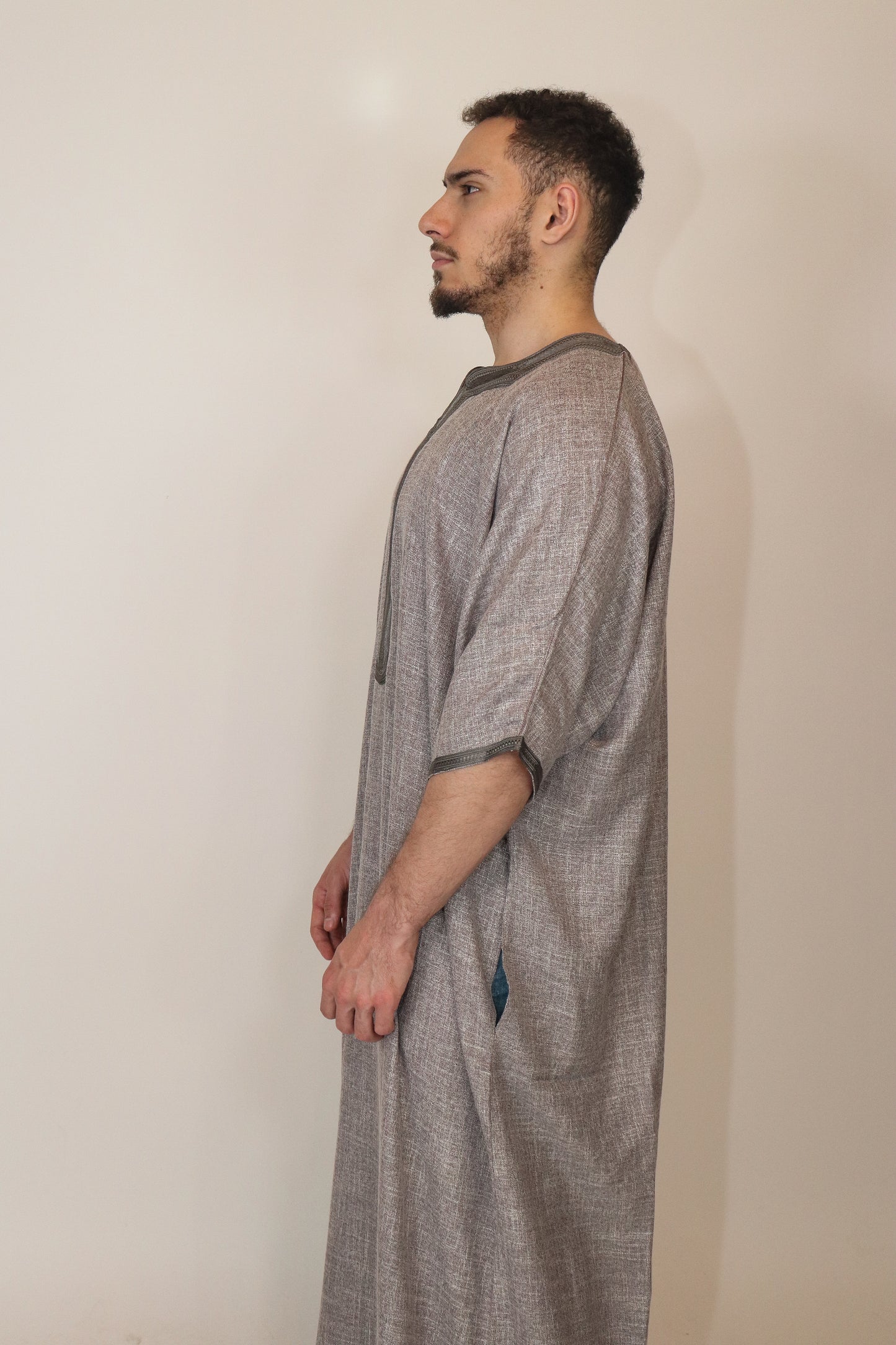 Essential Moroccan Thobe -  Gray