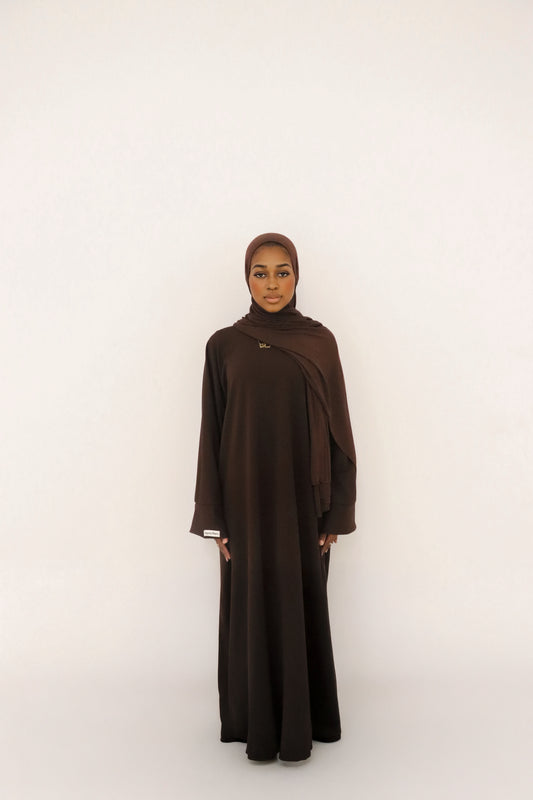 Linen Abaya Brown