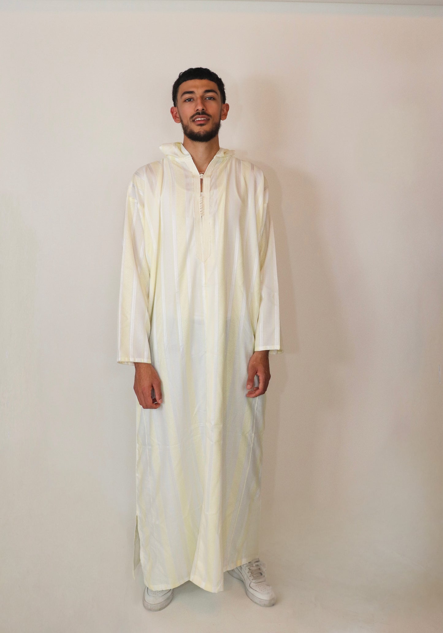 Moroccan Hooded Djellaba - Baby Yellow