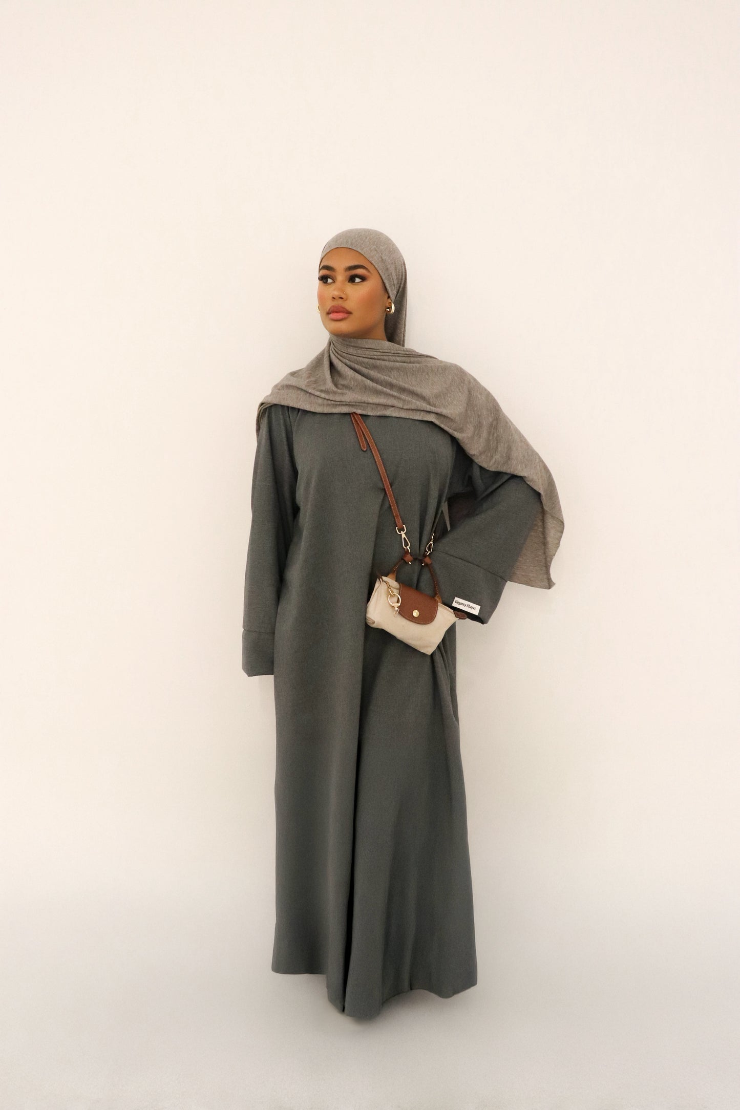Linen Abaya Gray