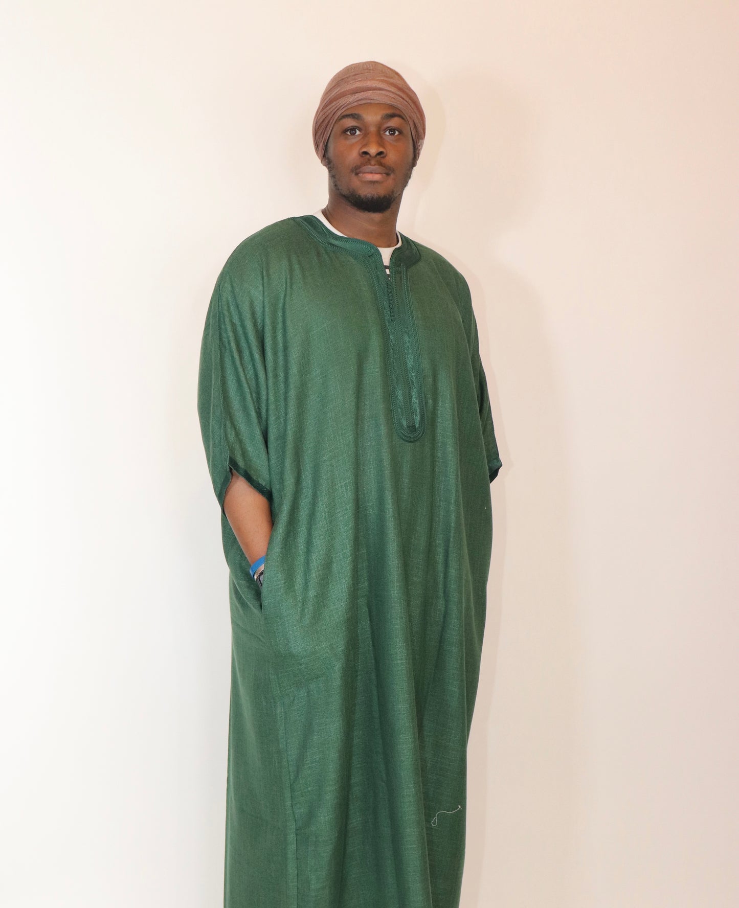 Essential Moroccan Thobe - Dark Green