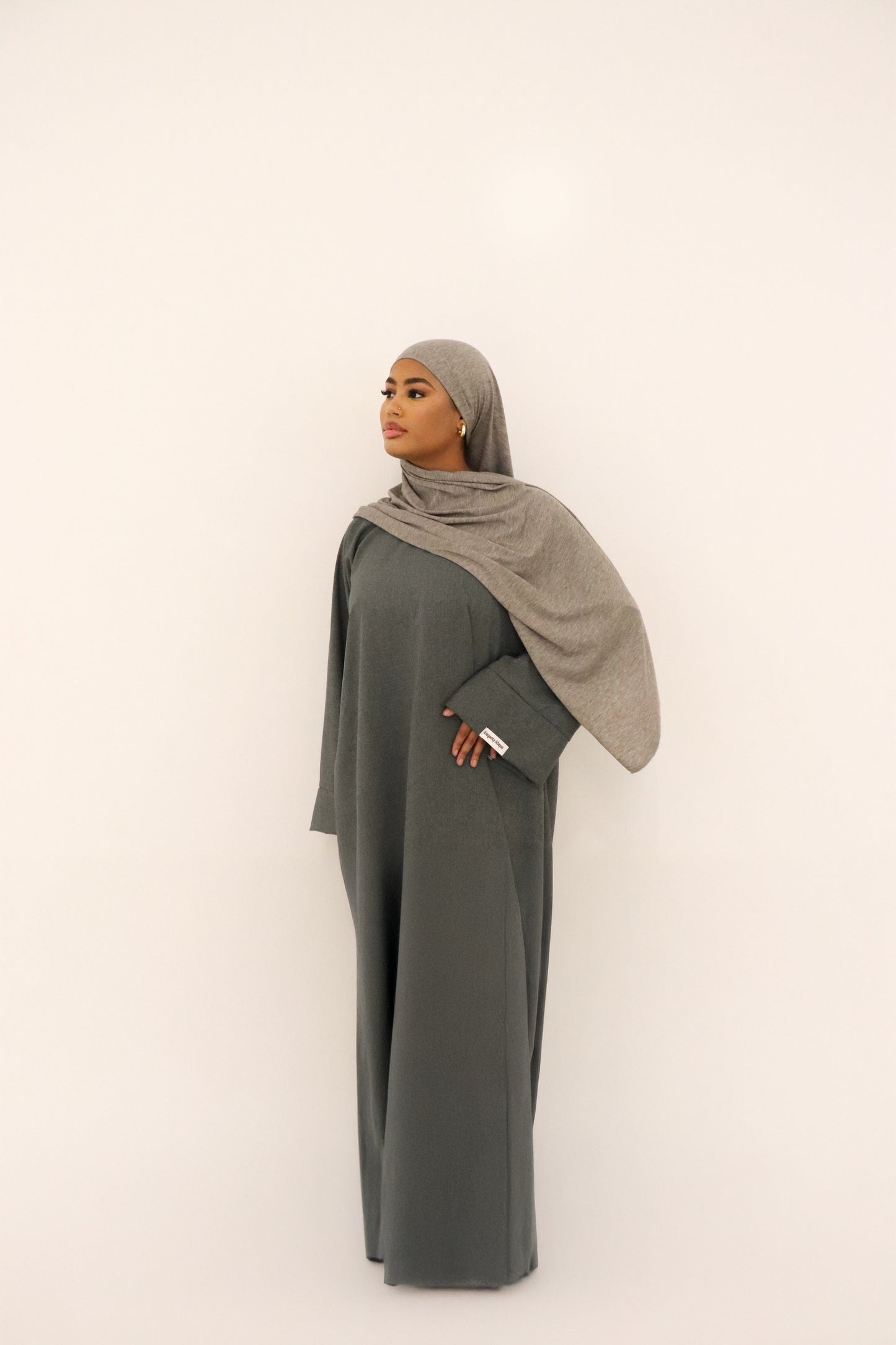 Linen Abaya Gray