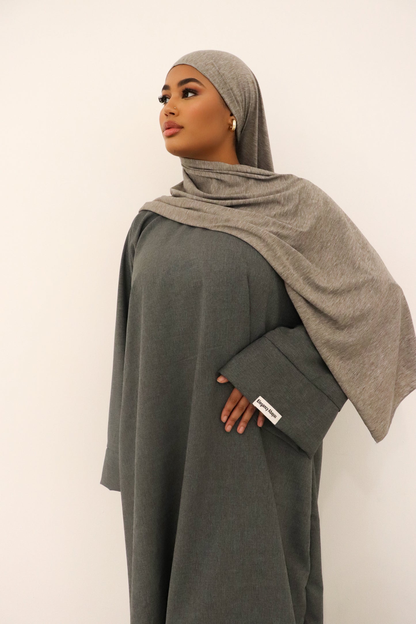 Linen Abaya Gray