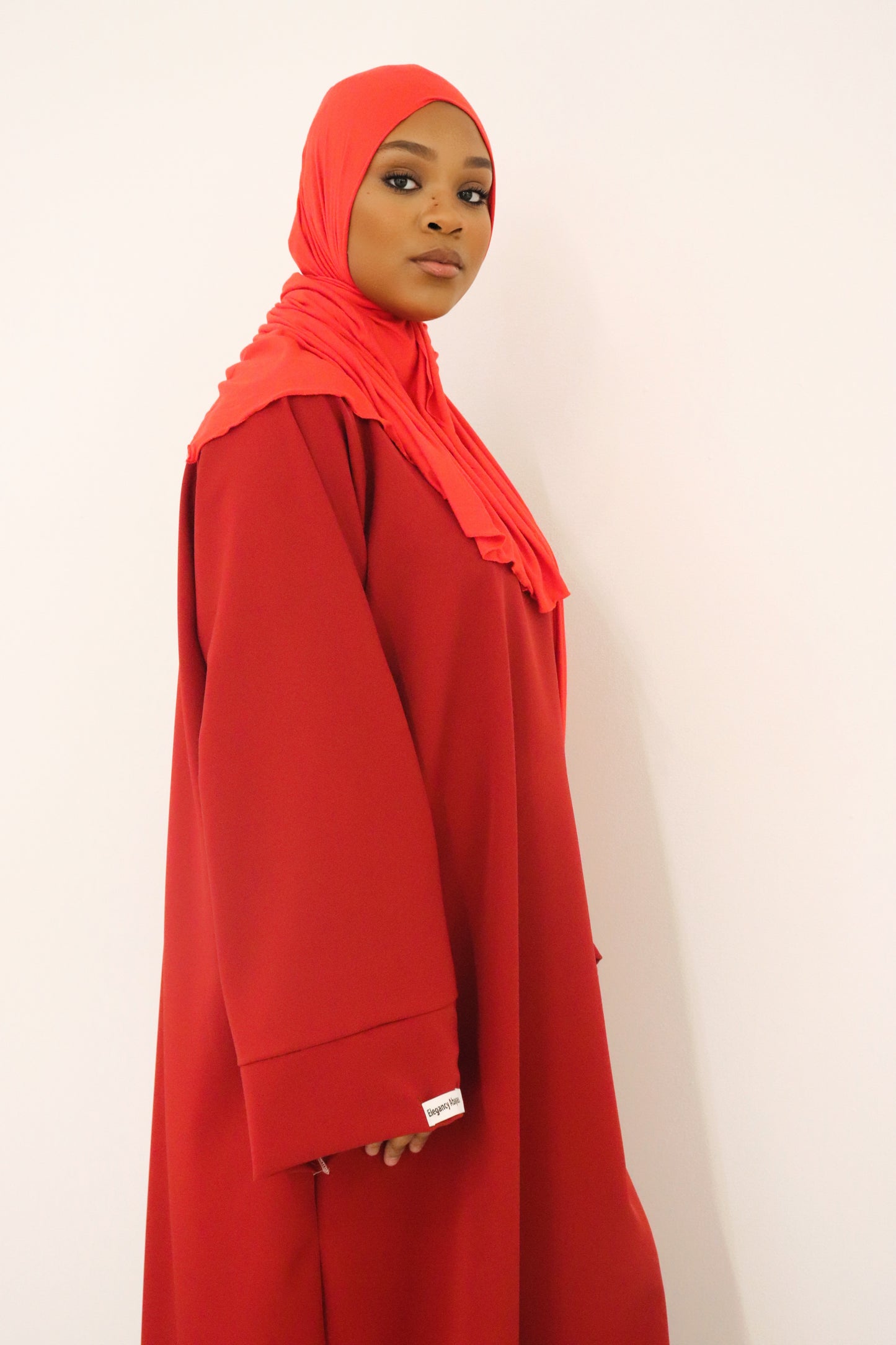 Linen Abaya Red