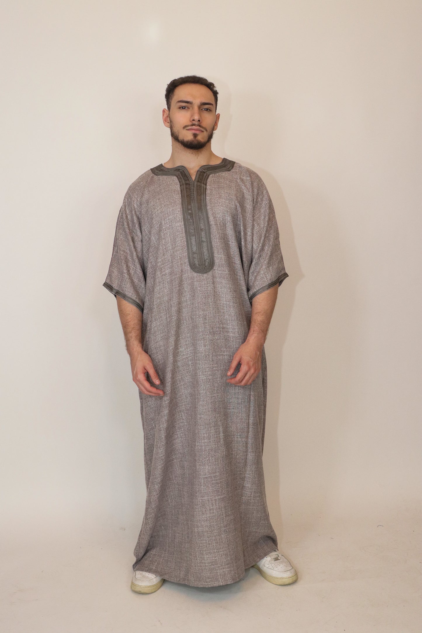 Essential Moroccan Thobe -  Gray