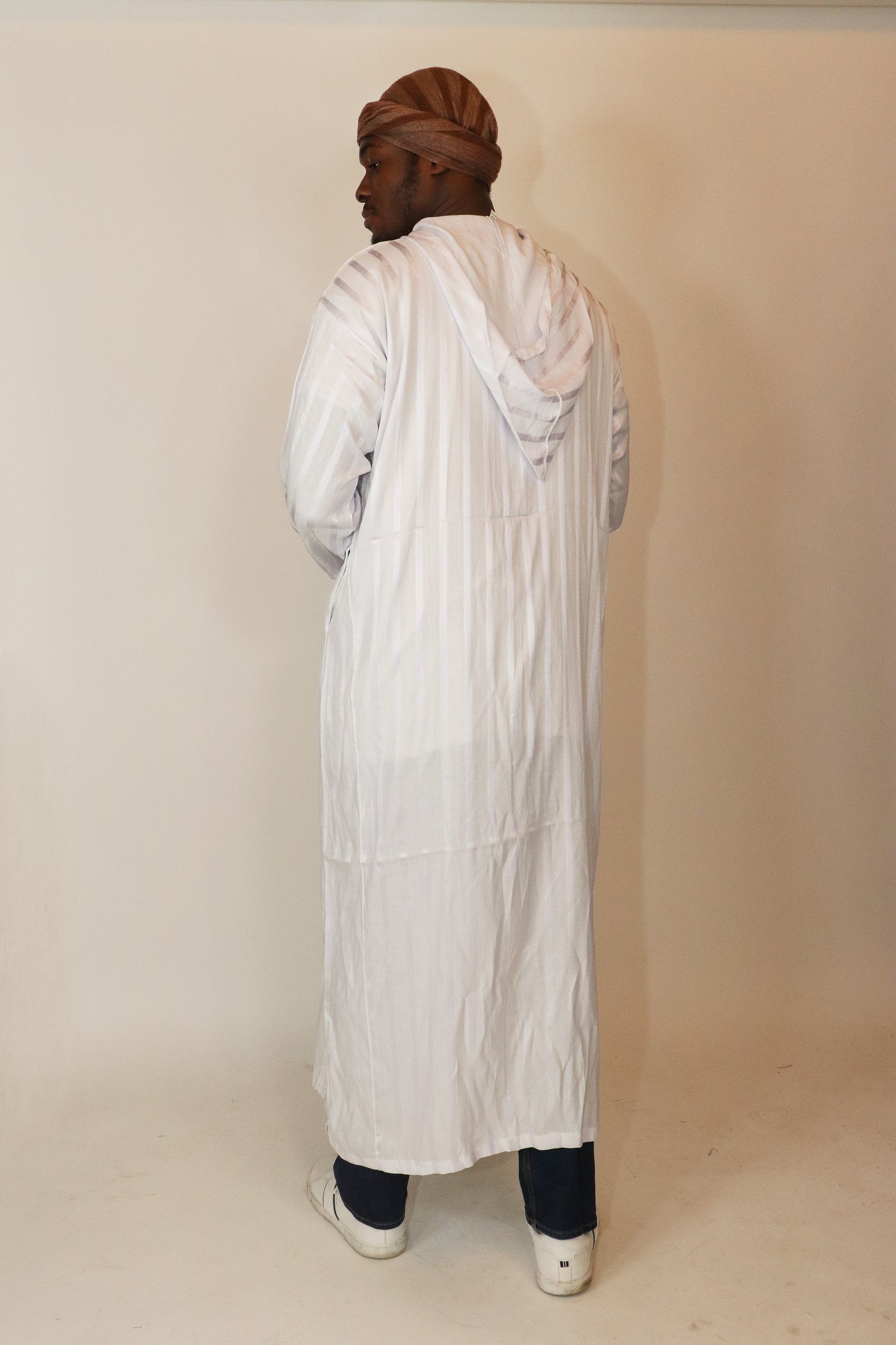 Moroccan Hooded Djellaba - White