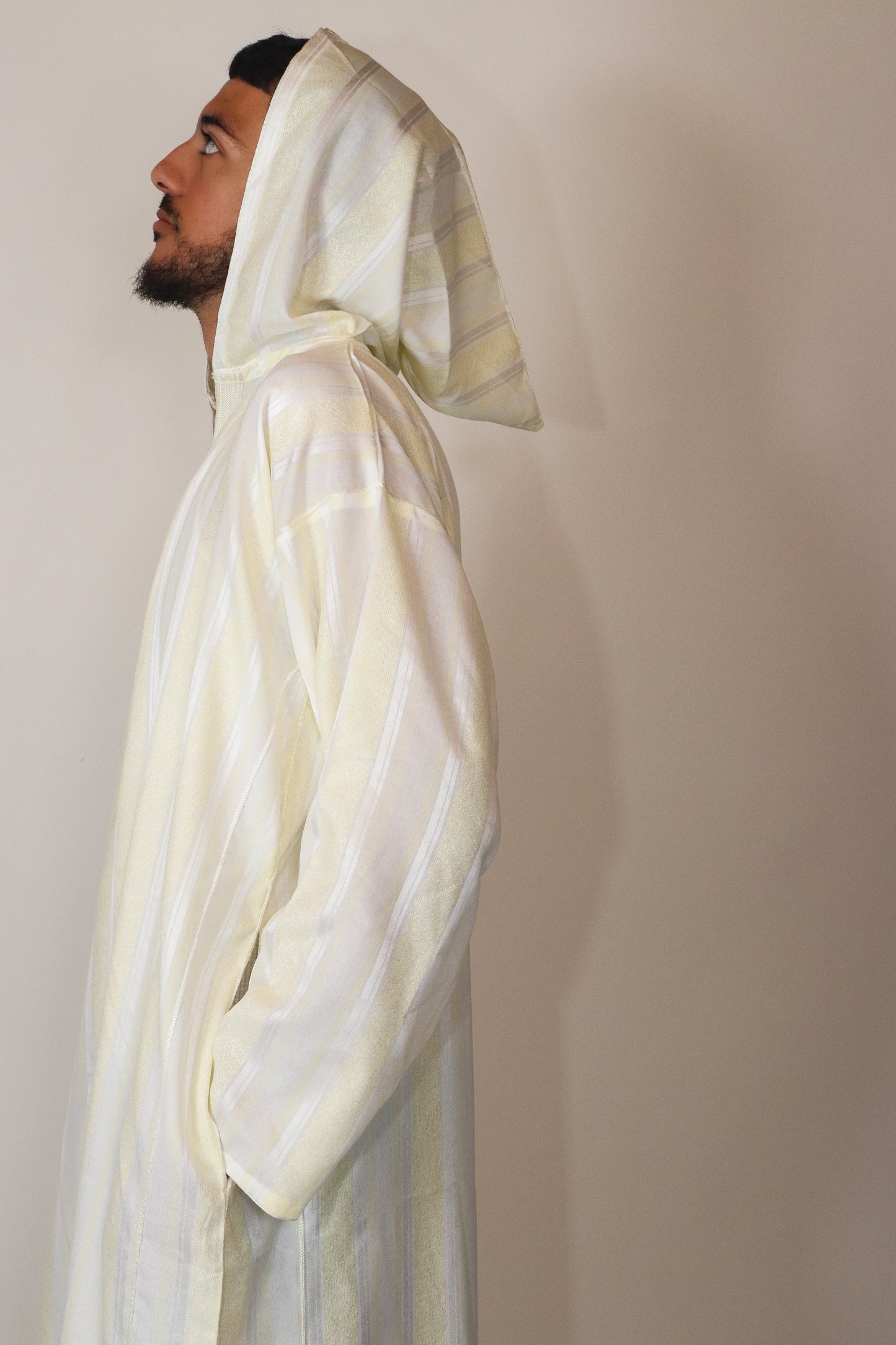 Moroccan Hooded Djellaba - Baby Yellow