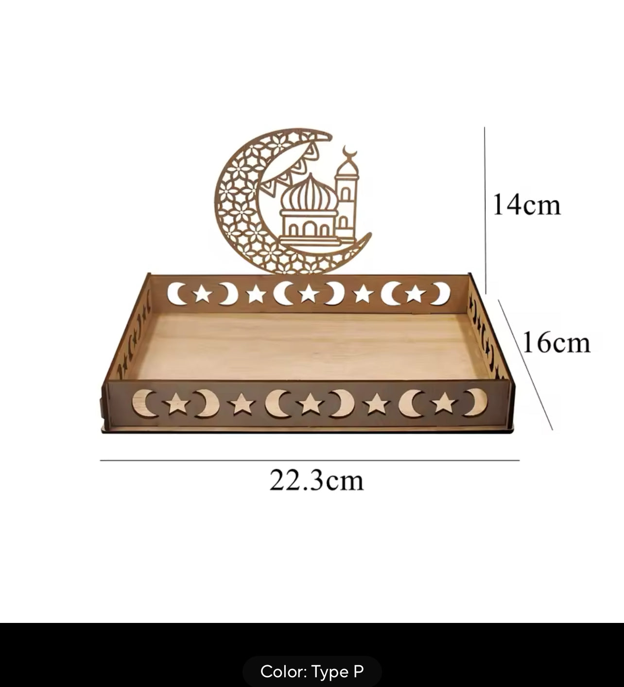 Wooden DIY Tray Islamic Food Holders