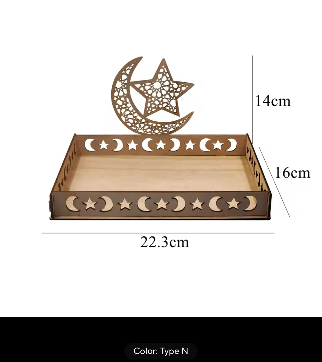 Wooden DIY Tray Islamic Food Holders