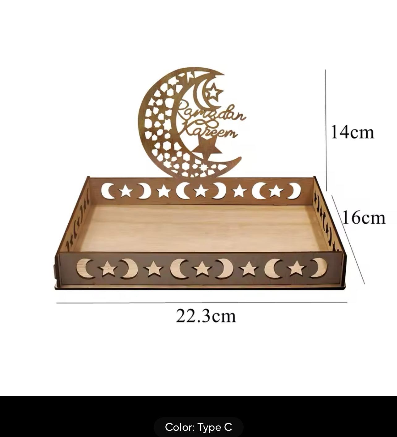 Wooden DIY Tray Islamic Food Holders