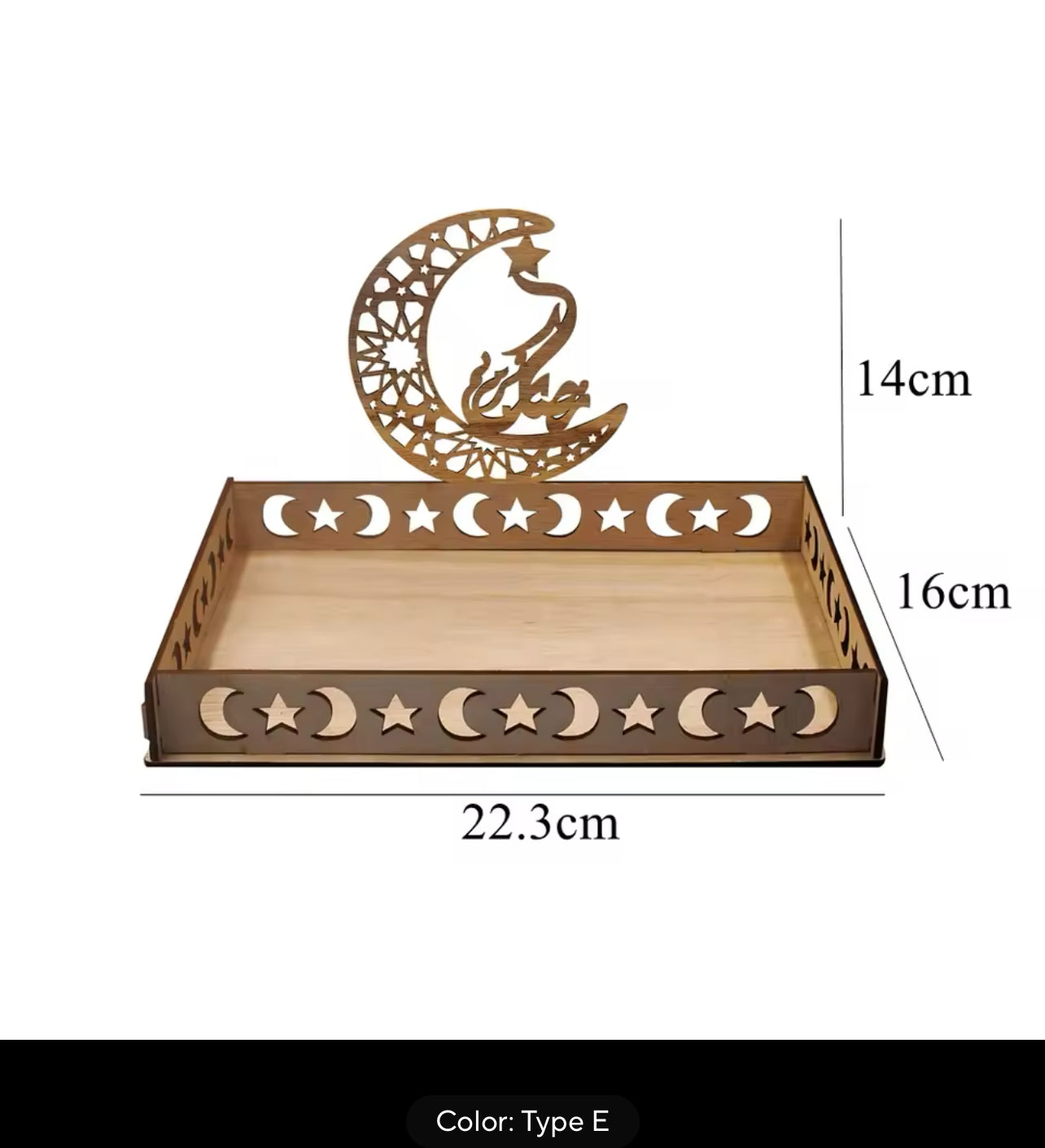 Wooden DIY Tray Islamic Food Holders