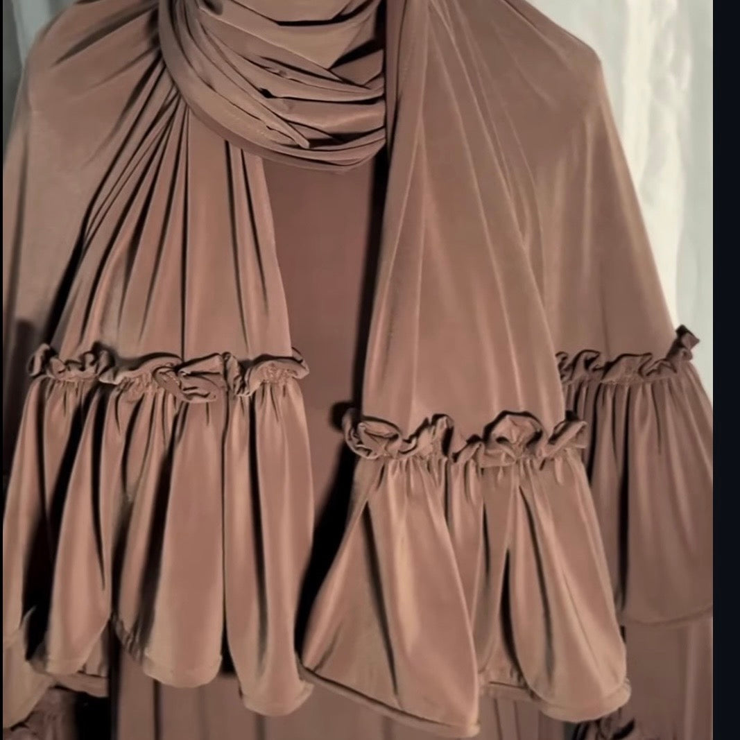 Ruffled Hijab (on both ends)